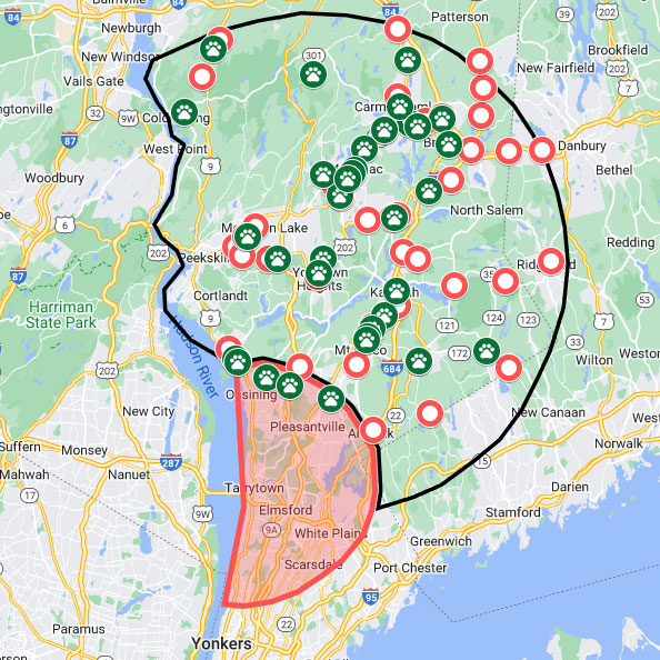 commute, non compete, competition map, and complementary services map